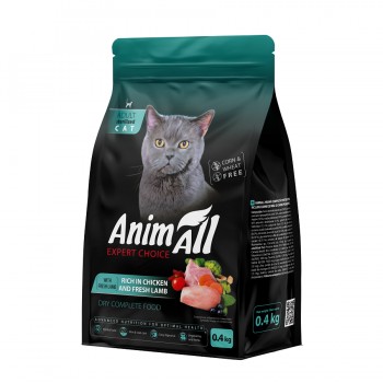 Сухой корм AnimAll для стерилизованных кошек с курицей и свежей ягнятиной