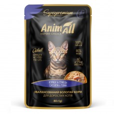 AnimAll влажный корм для кошек (тунец с курицей), 80г