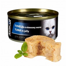AnimAll вологий корм для котів (тунець в ніжному желе), 85 г