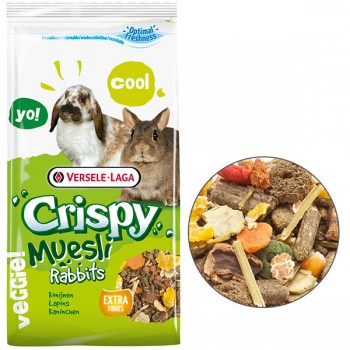 Корм для кроликов Versele-Laga Crispy Muesli Rabbits зерновая смесь с клетчаткой