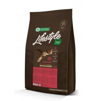 Сухой беззерновой корм для пожилых кошек c лососем Lifestyle Grain Free Salmon Senior Cat