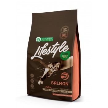 Сухой беззерновой корм для котят с лососем Lifestyle Grain Free Salmon Kitten
