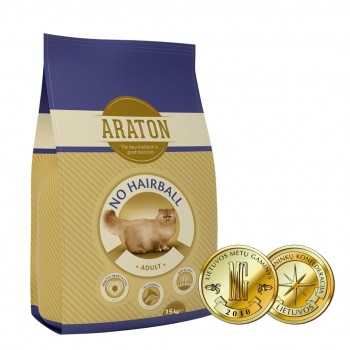 ARATON Cat Adult No hairball, dry food for adult cats