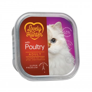Влажный корм для взрослых кошек после стерлизации с мясом птицы Lovely Hunter Sterilised with Poultry
