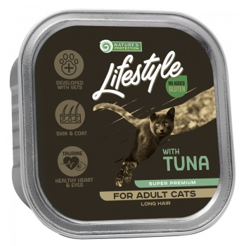 Nature's Protection Lifestyle Long Hair, canned food with tuna, for adult cats,