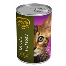 Вологий корм для кошенят з телятиною і індичкою Lovely Hunter Kitten Veal and Turkey