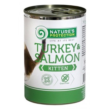 Влажный корм для котят с индейкой и лососем Nature's Protection Kitten Turkey&Salmon
