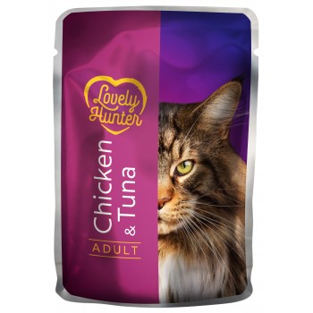 Влажный корм для взрослых кошек с курицей и тунцом Lovely Hunter Adult with Chicken and Tuna