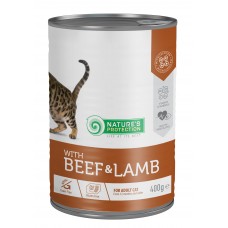 Вологий корм для дорослих котів з яловичиною та ягням Nature's Protection with Beef & Lamb