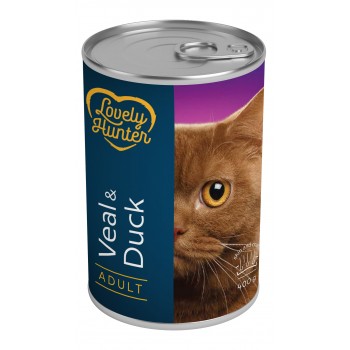 Влажный корм для взрослых кошек с телятиной и уткой Lovely Hunter Adult Veal and Duck