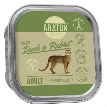 ARATON adult cat with duck and rabbit