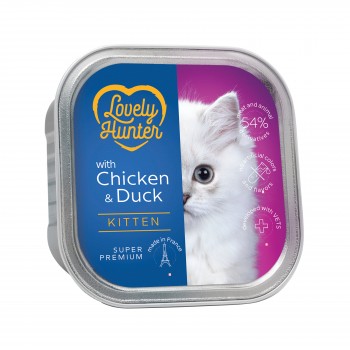 Влажный корм для котят с курицей и уткой Lovely Hunter Kitten with Chicken and Duck