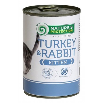 Вологий корм з індичатиною і кролятиною для молодих кошенят Nature's Protection Kitten Turkey&Rabbit