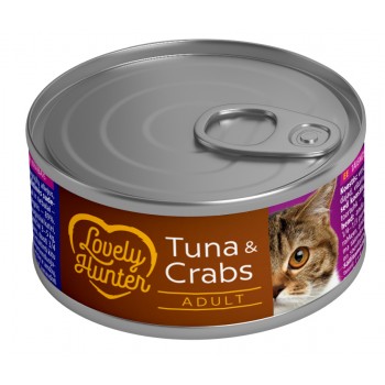Влажный корм для взрослых кошек с тунцом и крабом Lovely Hunter Adult cats with Tuna and Crab, Влажный корм для взрослых кошек с тунцом и крабом Lovely Hunter Adult cats with Tuna and Crab,