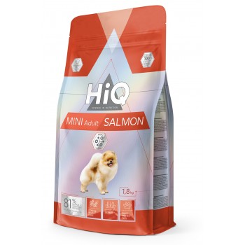 HiQ Mini Adult Salmon, food with salmon for adult small breeds dog HiQ Mini Adult Salmon, food with salmon for adult small breeds dog