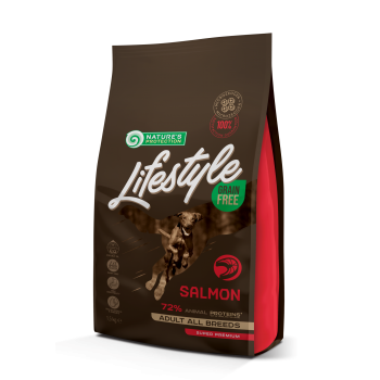 Сухий беззерновий корм з лососем для дорослих собак всіх порід Lifestyle Grain Free Salmon Adult All Breeds Сухий беззерновий корм з лососем для дорослих собак всіх порід Lifestyle Grain Free Salmon Adult All Breeds
