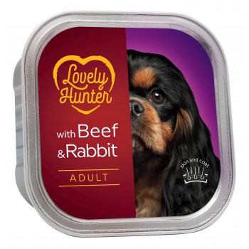 Вологий корм для дорослих собак з яловичиною та кроликом Lovely Hunter Adult Beef and Rabbit