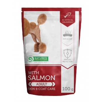 Пауч для дорослих собак з лососем Nature's Protection Skin&Coat Care