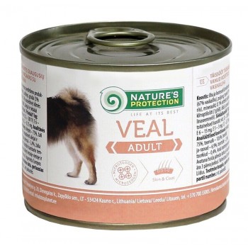 Вологий корм для дорослих собак всіх порід з телятиною Nature's Protection Adult Veal