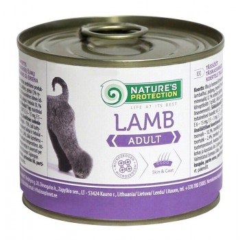 Вологий корм для дорослих собак всіх порід з ягнятиною Nature's Protection Adult Lamb