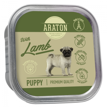 Вологий корм для цуценят з ягнятою ARATON Puppy with Lamb,