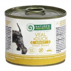 Вологий корм для дорослих собак малих порід з телятиною та качкою Nature's Protection Adult small breed Veal & Duck