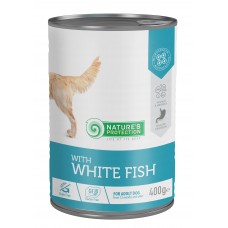 Вологий корм для дорослих собак з білою рибою Nature's Protection with White Fish