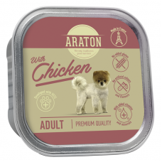 Вологий корм для дорослих собак з куркою ARATON Adult with chicken,