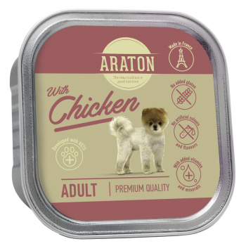 Вологий корм для дорослих собак з куркою ARATON Adult with chicken,