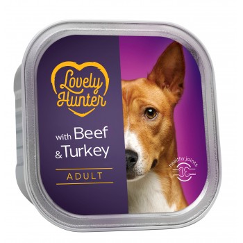Вологий корм для дорослих собак з яловичиною та індичкою Lovely Hunter Adult Beef and Turkey