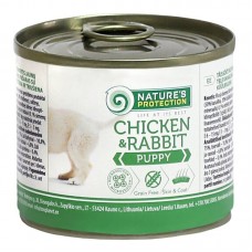 Вологий корм для цуценят всіх порід з курятиною та кролятиною Nature's Protection Puppy chicken & rabbit