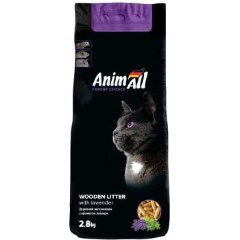 AnimAll древесный наполнитель для котов, с ароматом лаванды