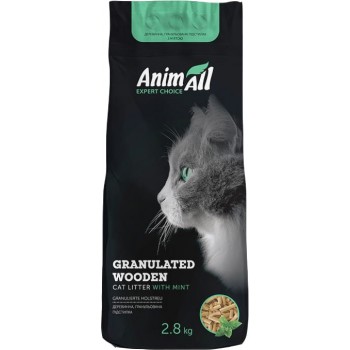 AnimAll древесный наполнитель для котов, с ароматом мяты