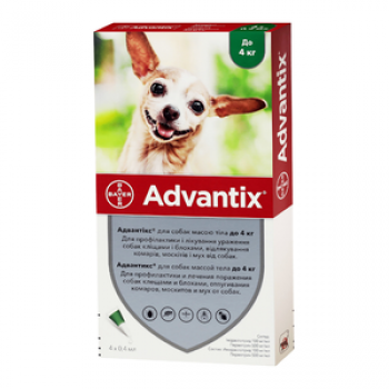 Bayer Advantix для собак  до 4 кг