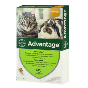 Bayer Advantage 40 для кошек до 4 кг