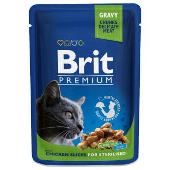 Brit Premium Курица в соусе для стерилизованных кошек