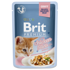 Brit Premium Куряче філе в соусі для кошенят