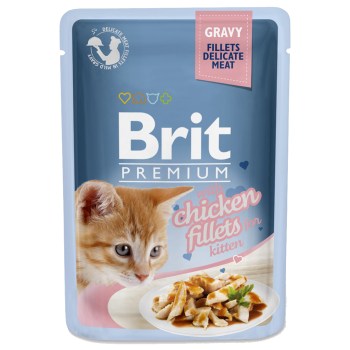 Brit Premium Куриное филе в соусе для котят