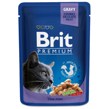 Brit Premium Треска в соусе для кошек