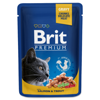 Brit Premium Лосось и форель в соусе для кошек