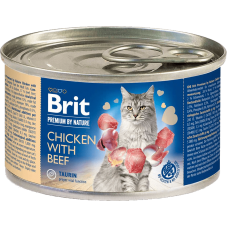 Brit Premium by Nature Cat Сhicken & Beef (Паштет з куркою та яловичиною)