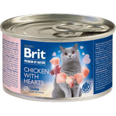 Brit Premium by Nature Cat Chicken & Hearts (паштет с курицей и сердцем)