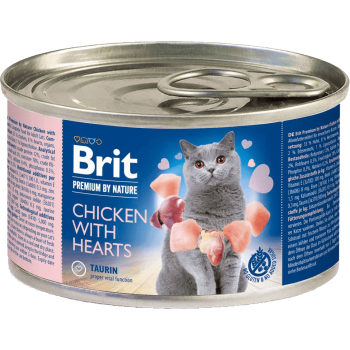 Brit Premium by Nature Cat Chicken & Hearts (паштет з куркою та серцем)