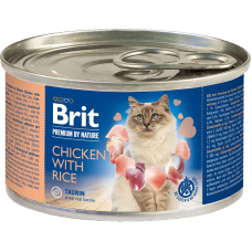 Brit Premium by Nature Cat Chicken & Rice (Паштет з куркою та рисом для котів)