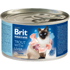 Brit Premium by Nature Cat Trout & Liver (Паштет с форелью и печенью)