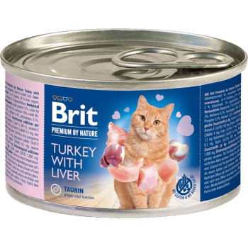 Brit Premium by Nature Cat Turkey & Liver (Паштет с индейкой и печенью)