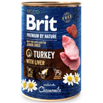 Brit Premium by Nature для щенков (индейка и печень)
