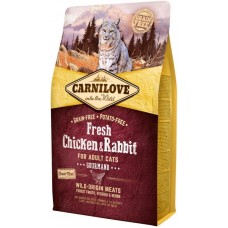 Carnilove Cat Adult Fresh Chicken & Rabbit Gourmand (курка та кролик)