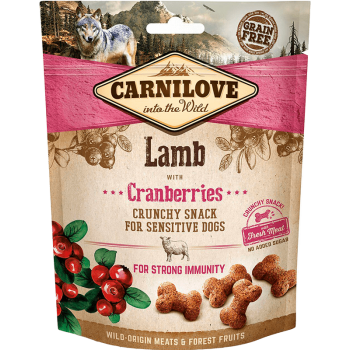Carnilove Dog Crunchy Snack Ласощі для імунітету (ягня та журавлина)