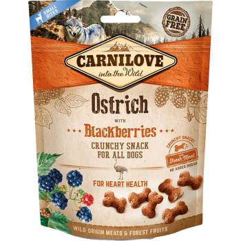 Carnilove Dog Crunchy Snack Ласощі для здоров'я серця (страус та ожина)